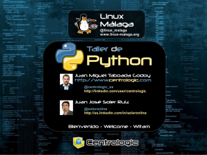 20160219 - Taller de Python (Juan Miguel Taboada Godoy)